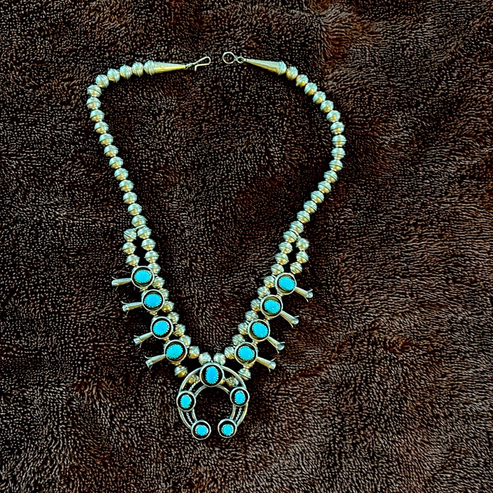 Sterling Silver Squash Blossom Necklace
